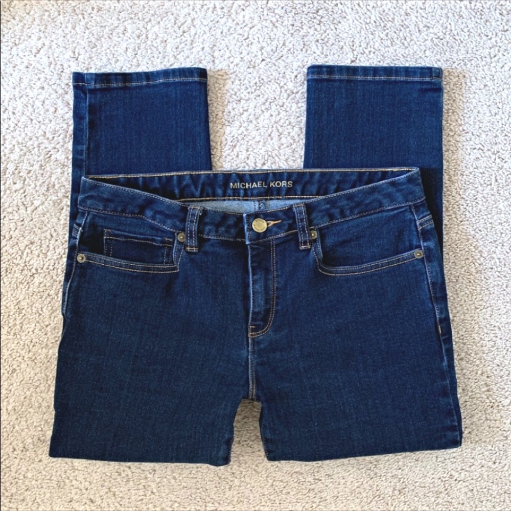 EUC MICHAEL Michael Kors Dark Wash Denim Capris